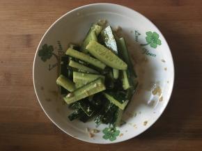 拌入醋，盐，胡麻油