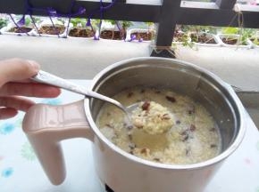 煮到变稠后加盐调味