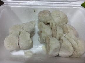 鱼皮饺若干