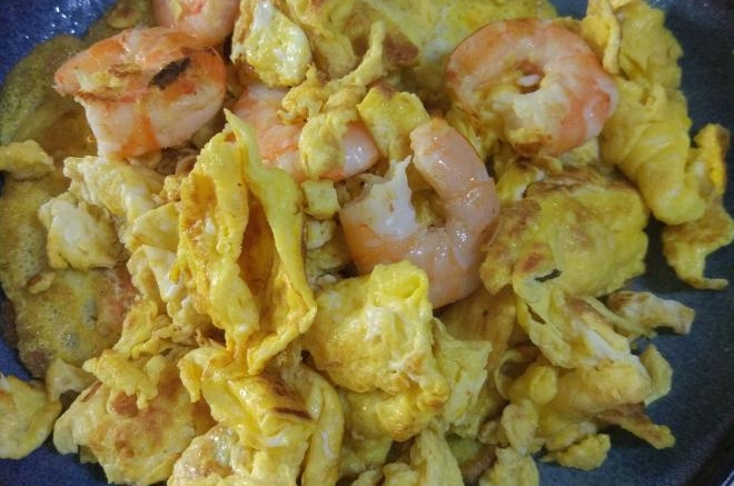 吃饱饱减肥餐10、鸡蛋炒虾仁