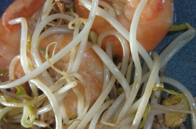 吃饱饱减肥餐21、豆芽炒虾