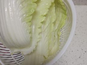 大白菜清洗干净，控干水分