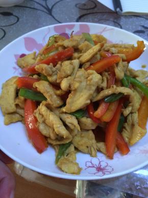 6.	翻炒均匀，出锅。