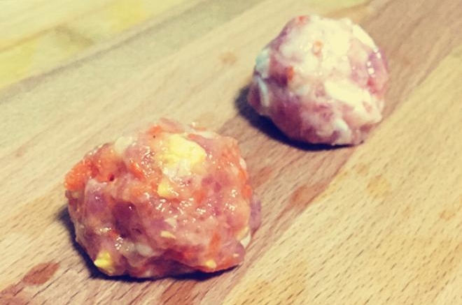 营养鲜蔬虾肉丸