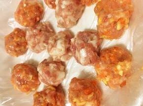 搓肉圆，大功告成