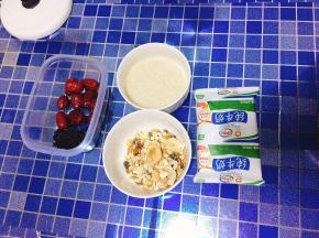 备好煮粥要用的所有材料