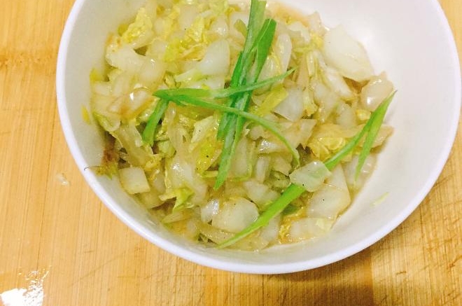 酸汤面配菜之炒白菜丁