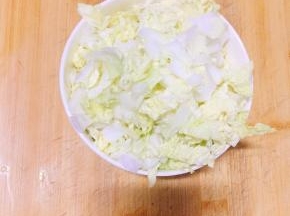 白菜心切丁