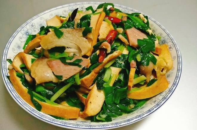腊肉韭菜炒香干