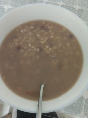 三十到四十分钟，豆子开花，即可