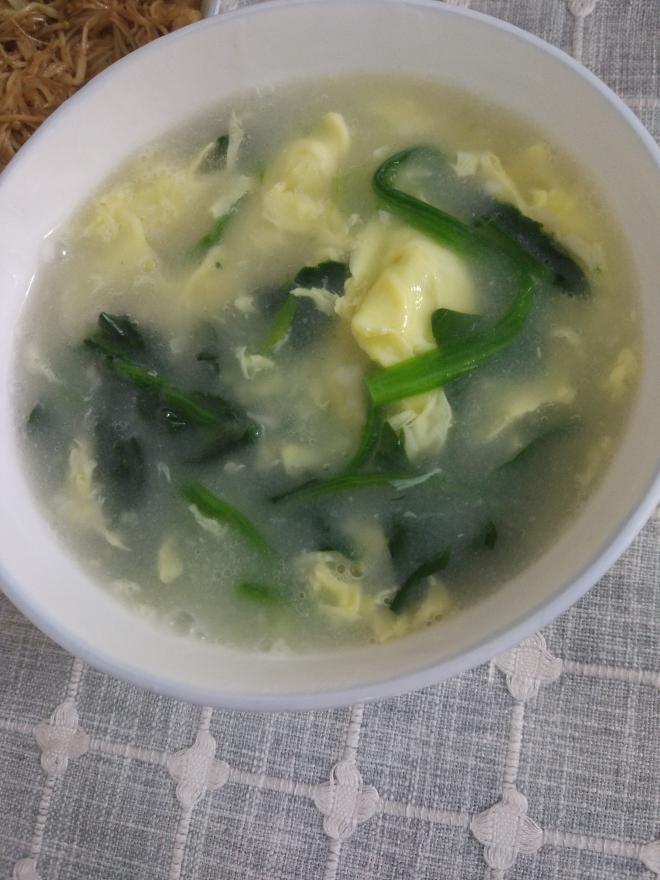 吃饱饱减肥餐79、菠菜鸡蛋汤