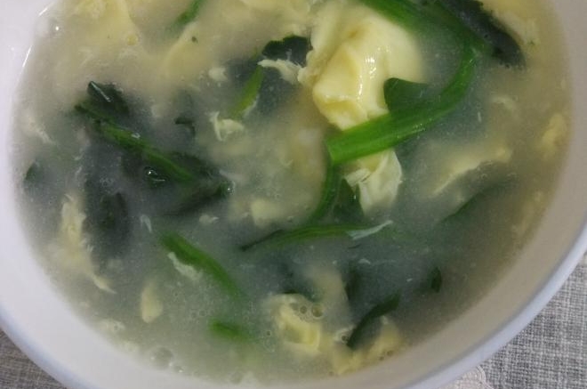 吃饱饱减肥餐79、菠菜鸡蛋汤