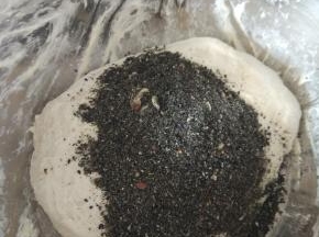 加入适量的黑芝麻盐