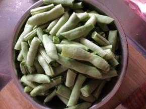 芸豆摘好，清洗干净