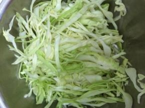 卷心菜切成丝状