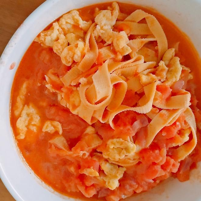 番茄鸡蛋绘豆皮