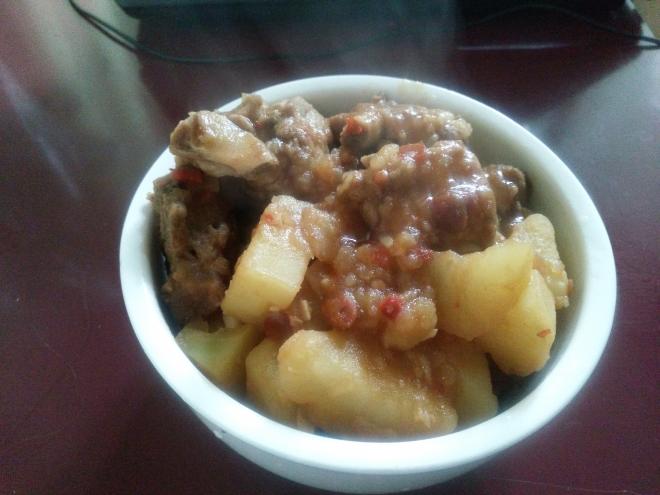 土豆烧排骨（无油版）