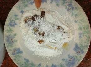 再沾满玉米淀粉