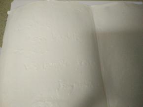 牙签描出需要写的字