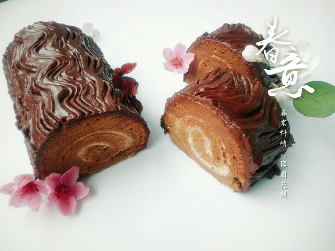 巧克力树根蛋糕卷