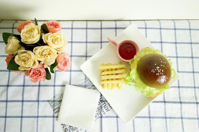 菠菜汉堡包