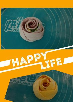 捏住右边一头向左边卷起来，收口捏紧压到底下，如图所示