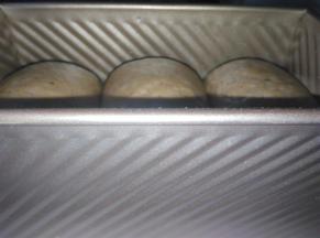 土司盒放入预热好的烤箱底层，160度烤35分钟