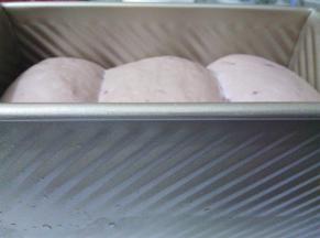 土司盒放入预热好的烤箱底层，160度烤35分钟