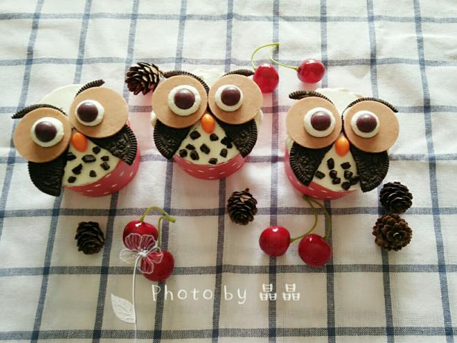 猫头鹰杯子蛋糕