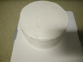 大致抹面就可以了，用牙签标出棒棒糖旋转的位置