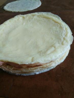 所有千层煎好了这样叠在一起