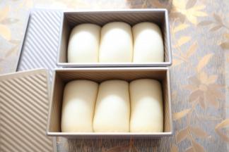 11面团发至吐司盒的九分满即可