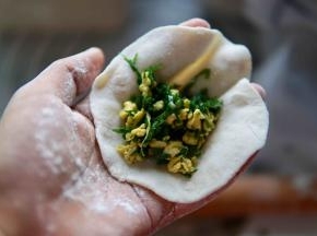 馅料放中间