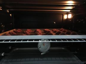 烤箱预热170度，上下火，中层20分钟（可可比较难观察上色情况，建议最后时间蹲点在烤箱边观察，我是后面开热风模式烤制）