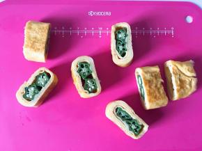 切成小段，准备装盘。