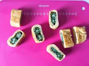 切成小段，准备装盘。