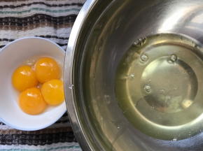 分蛋，蛋白盆无水无油