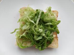 9.	放上适量生菜丝