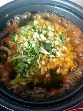 放入切碎的青菜