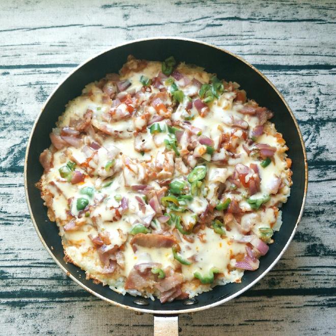 平底锅披萨(土豆米饭版)