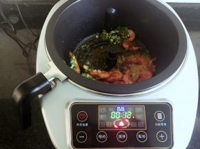 选择配炒程序拌匀一下；