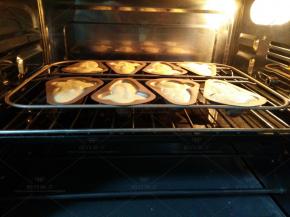 模具放入预热好的烤箱中，水浴法，150度，20分钟。