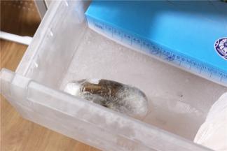 放入冰箱冻半小时，急冻过肉会更紧致，切的时候更容易成形