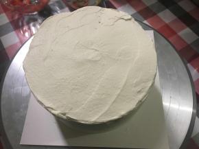 用抹刀2次抹面（今天的安佳稍微过了点点）