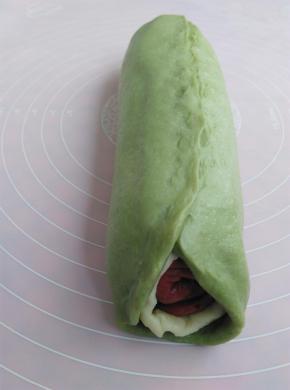 特意拍了一个可以看到3层面团卷起来的图