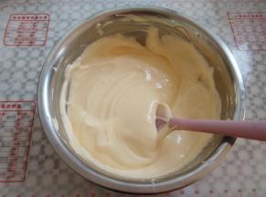 蛋糕糊混合好的状态