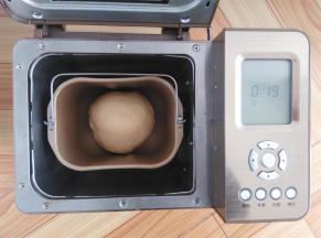 收圆面团，继续发酵20分钟