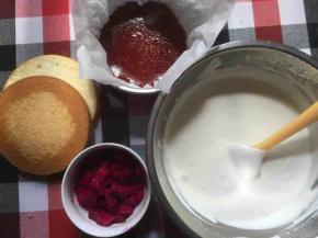 切好水果，准备做酸奶慕斯里层