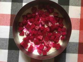 放入火龙果粒