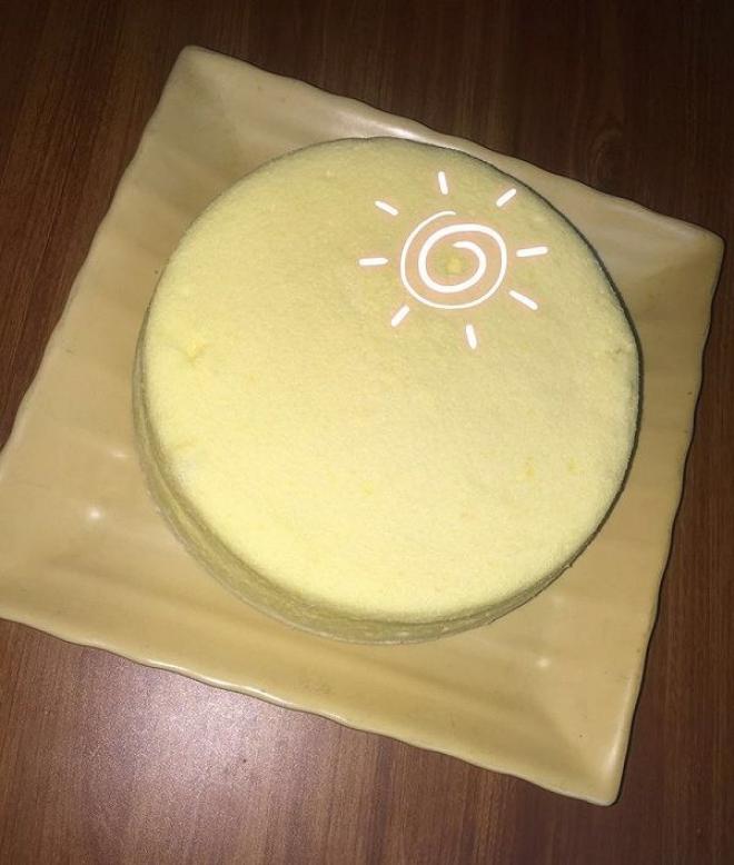 8寸酸奶戚风蒸蛋糕